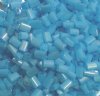 50g 5x4x2mm Iris Milky Blue Tile Beads